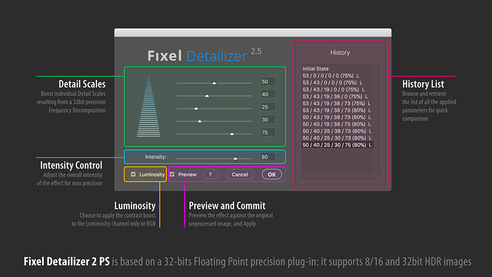 Fixel Detailizer 3 User Interface